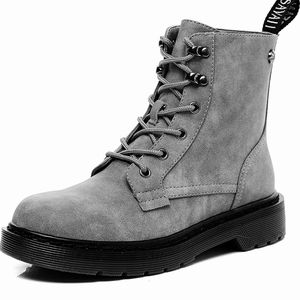 Gray Combat Ankle Boots, Sz 9.5